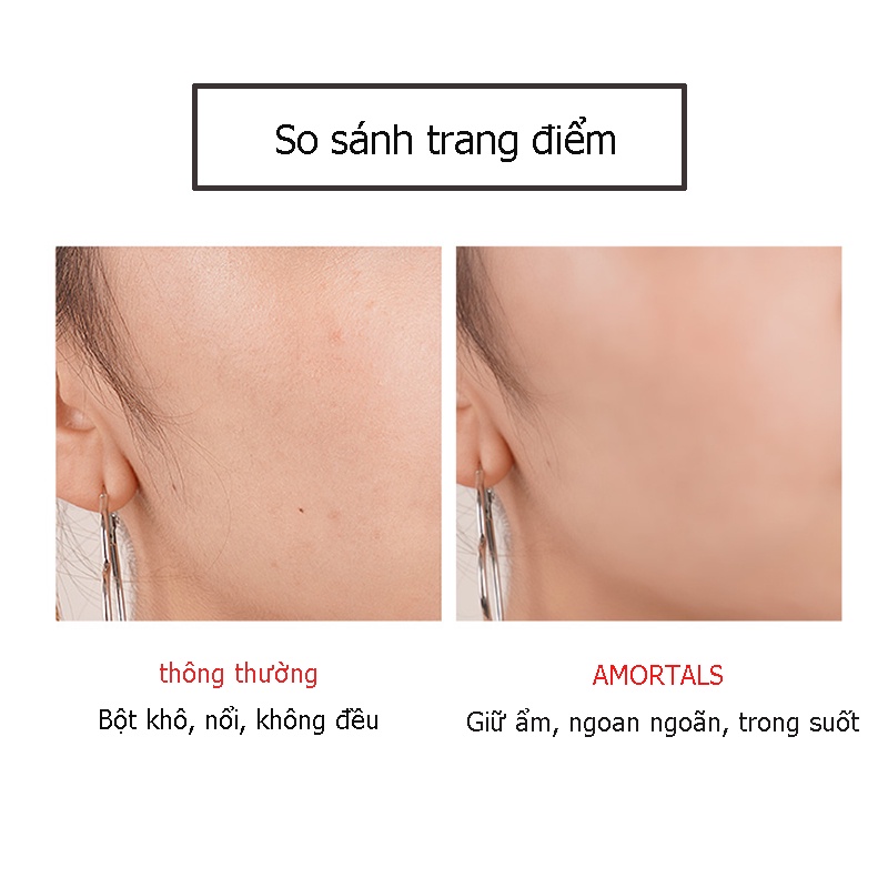 AMORTALS Mút Tán Kem Nền Trang Điểm Ướt Và Khô Hình Quả Trứng
