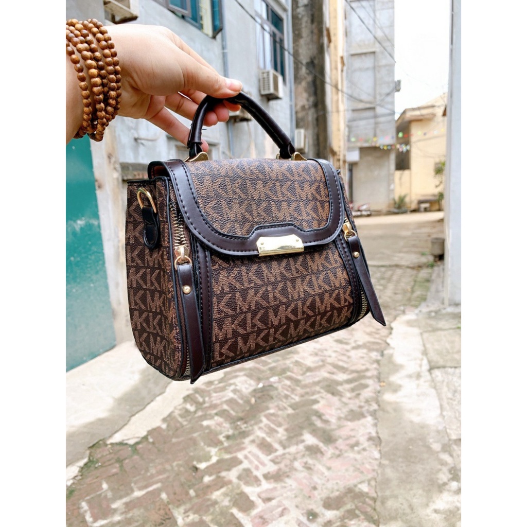 Túi xách nữ nhiều ngăn, túi công sở họa tiết thời trang cá tính kèm dây đeo vai