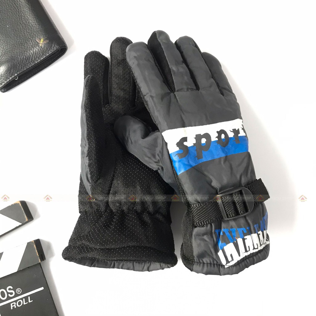 Găng tay lót lông nam mùa đông, chất liệu cotton canvas lót lông, chống đi mưa gió rét 3 màu sắc