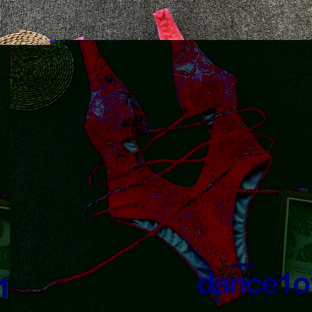 Đồ bơi buộc dây họa tiết sành điệu gợi cảm cho nữ