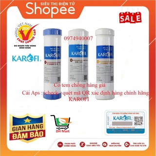 Bộ lõi lọc nước Karofi chính hãng 1,2,3 CÓ TEM CÀO KIỂM TRA HÀNG CHÍNH HÃNG 100%