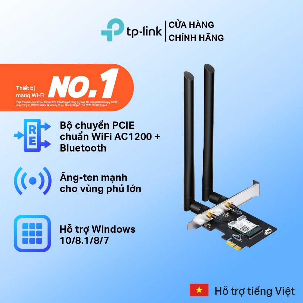 [Hỏa Tốc] Bộ Chuyển Đổi Wifi TP-Link Archer T5E PCIe Bluetooth 4.2 Chuẩn AC1200