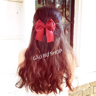 Kẹp tóc nơ - cột tóc nơ lụa 2 tầng