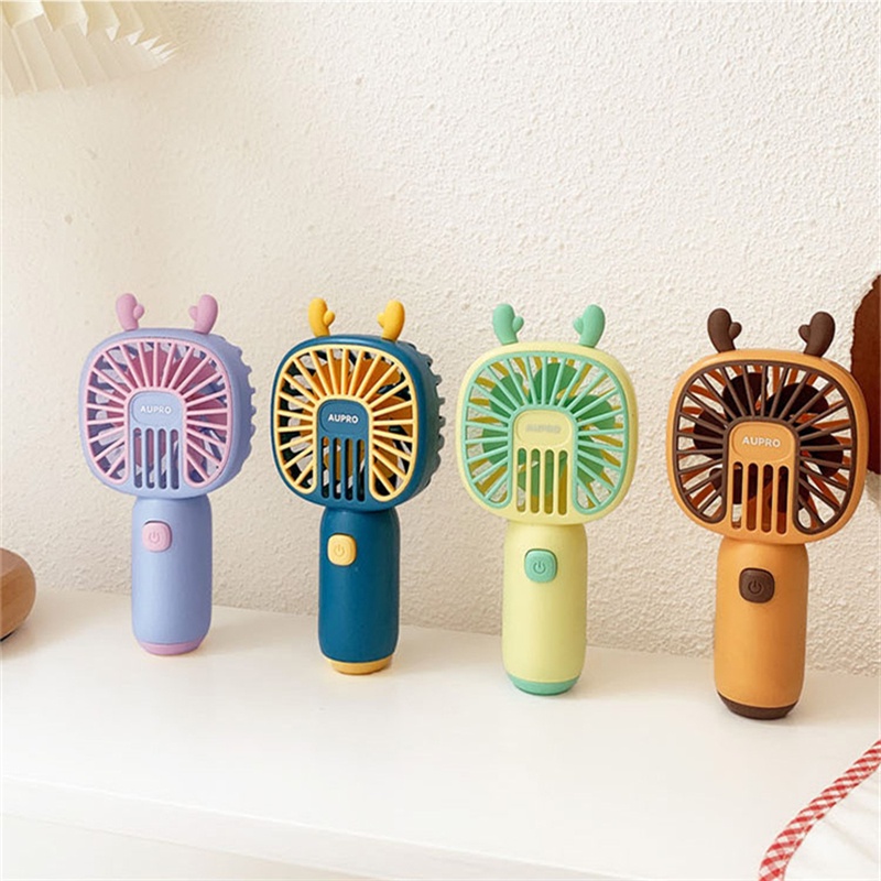 Quạt Cầm Tay F931 Kích Thước Nhỏ Dễ Thương Có Cổng Sạc USB Không Gây Tiếng Ồn Cho Nữ Sinh