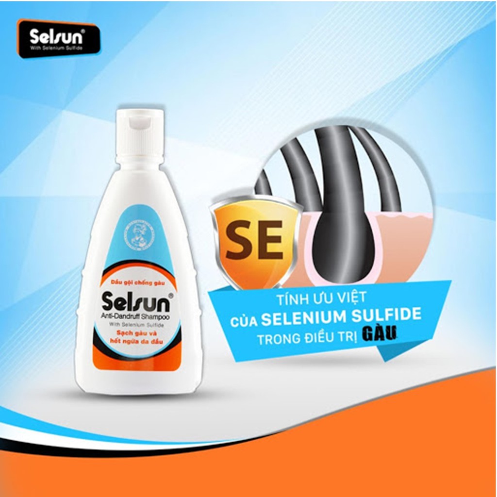 [Chính hãng] Dầu gội Giảm gàu, chống gàu và ngứa da đầu Selsun Selenium Sulfide