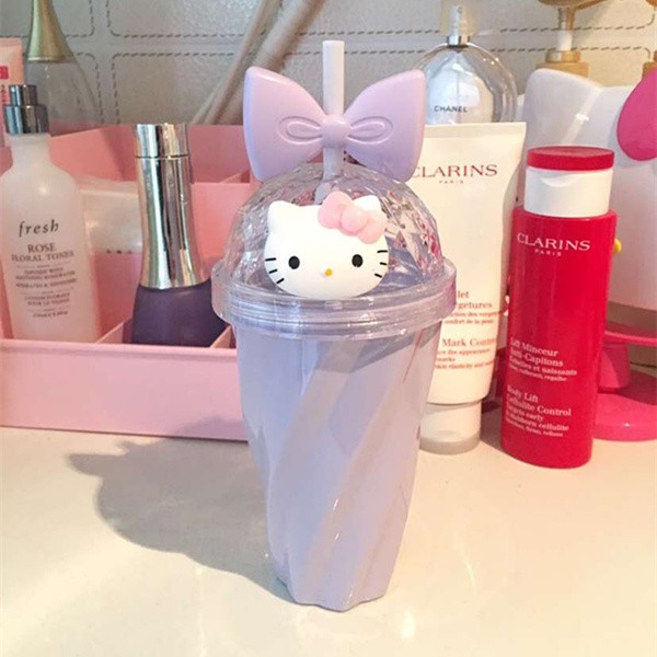 Bình Nước Có Ống Hút Hình Hello Kitty Dễ Thương Sáng Tạo | BigBuy360 - bigbuy360.vn
