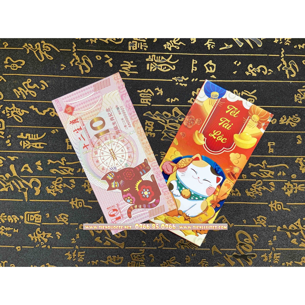 [TẾT 2023] Lì xì tờ Đài loan có hình con mèo Quý Mão may mắn