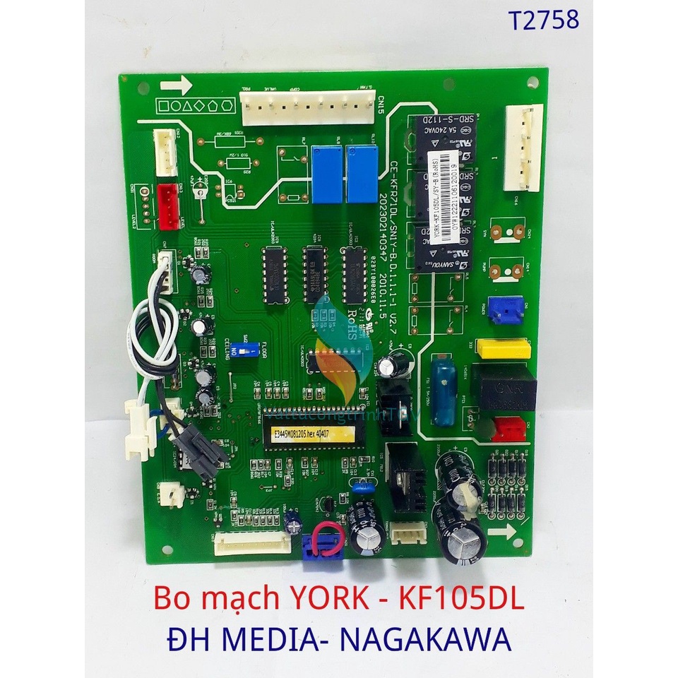 Bảng mạch điều khiển YORK - KF105DL thay thế cho Điều hòa MEDIA-NAGAKAWA