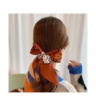 Dây lụa cột tóc buộc tóc nữ đa năng dài 88cm hoa văn cực xinh