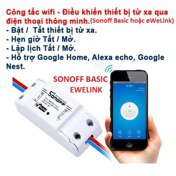 Công tắc thông minh Wifi, hẹn giờ tắt mở thiết bị (loại tốt)