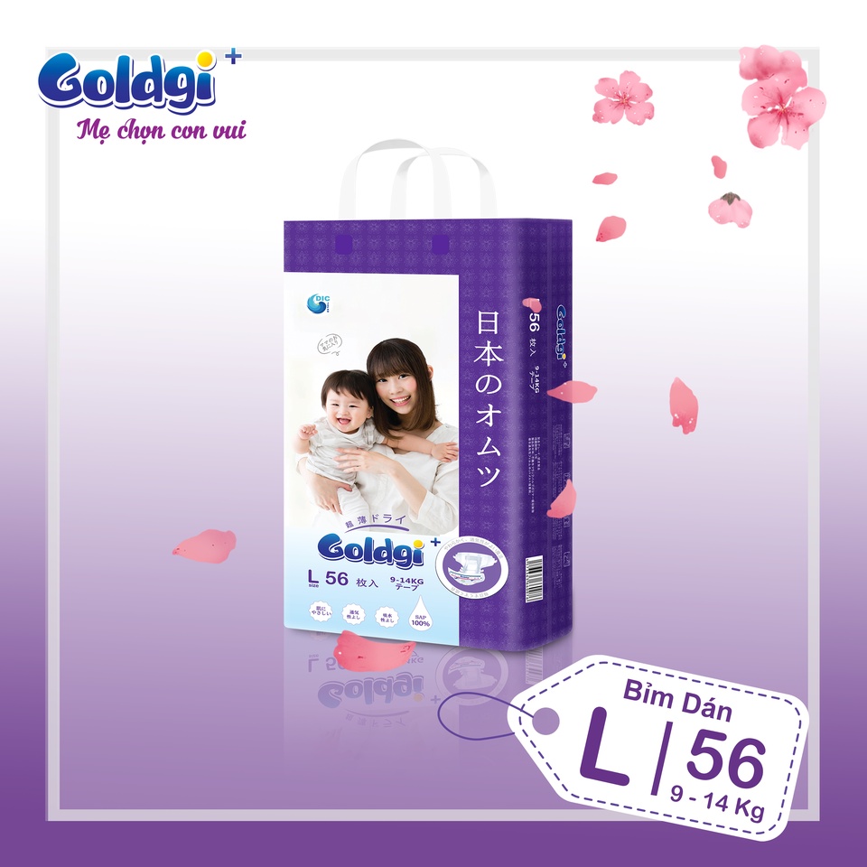Bỉm Dán GOLDGI Size L  cao cấp