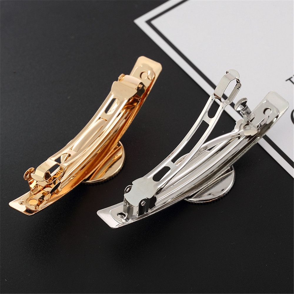 Dây cột tóc kim loại họa tiết hình học thời trang