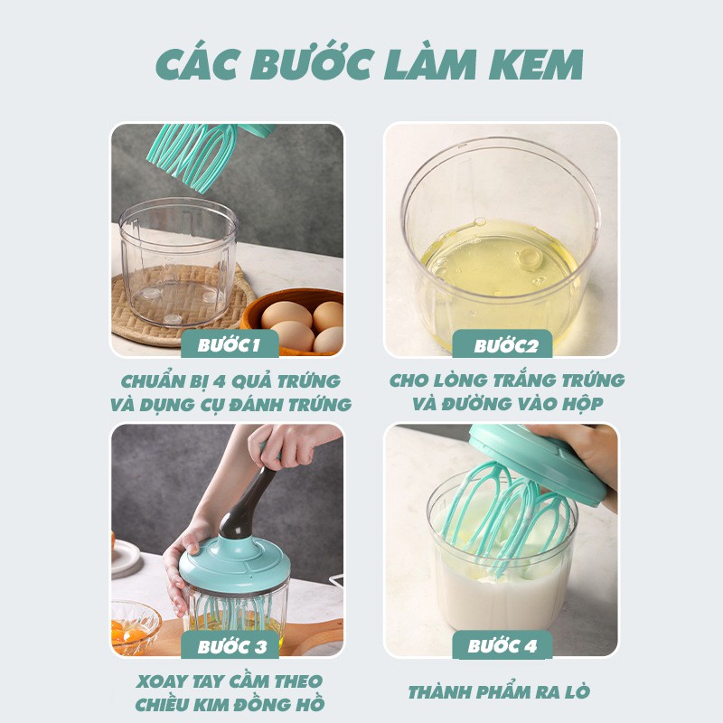 Dụng cụ đánh trứng Mini - Dụng Cụ Làm Bánh Thông Minh Tiện Lợi