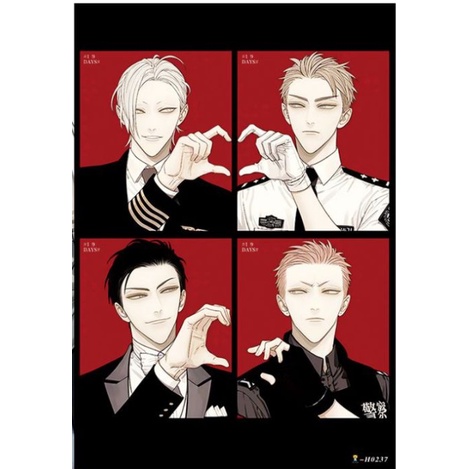 Bộ 8 tấm poster hd in hình anime spot goods 19 days