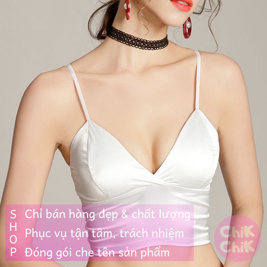 Áo ngực satin phi bóng bản to - ChikChik AL008