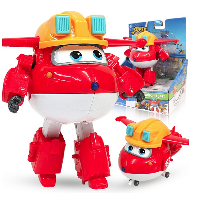 Super wings Đội bay siêu đẳng Mô hình máy bay Jett Team Xây Dựng mô hình Mẫu mới