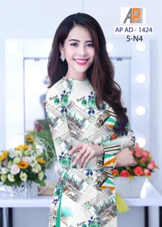 Vải áo dài hoa hồng