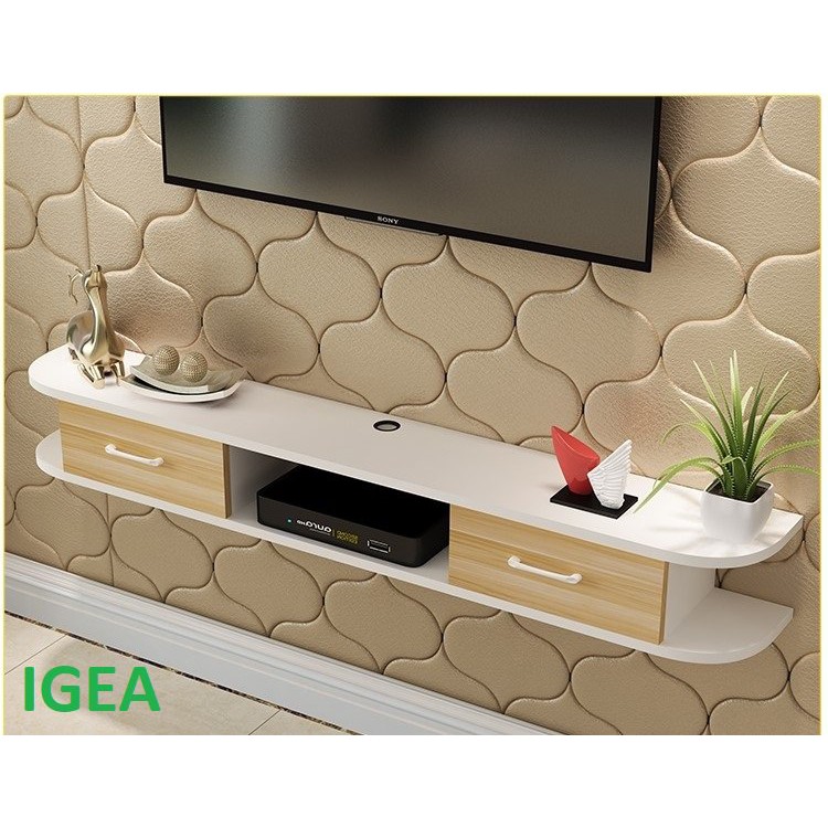 Kệ TIVI Treo Tường Có 2 Ngăn