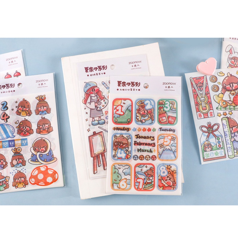 Miếng Dán Trang Trí Nhật Bản Hình Nhân Vật Hoạt Hình Dễ Thương