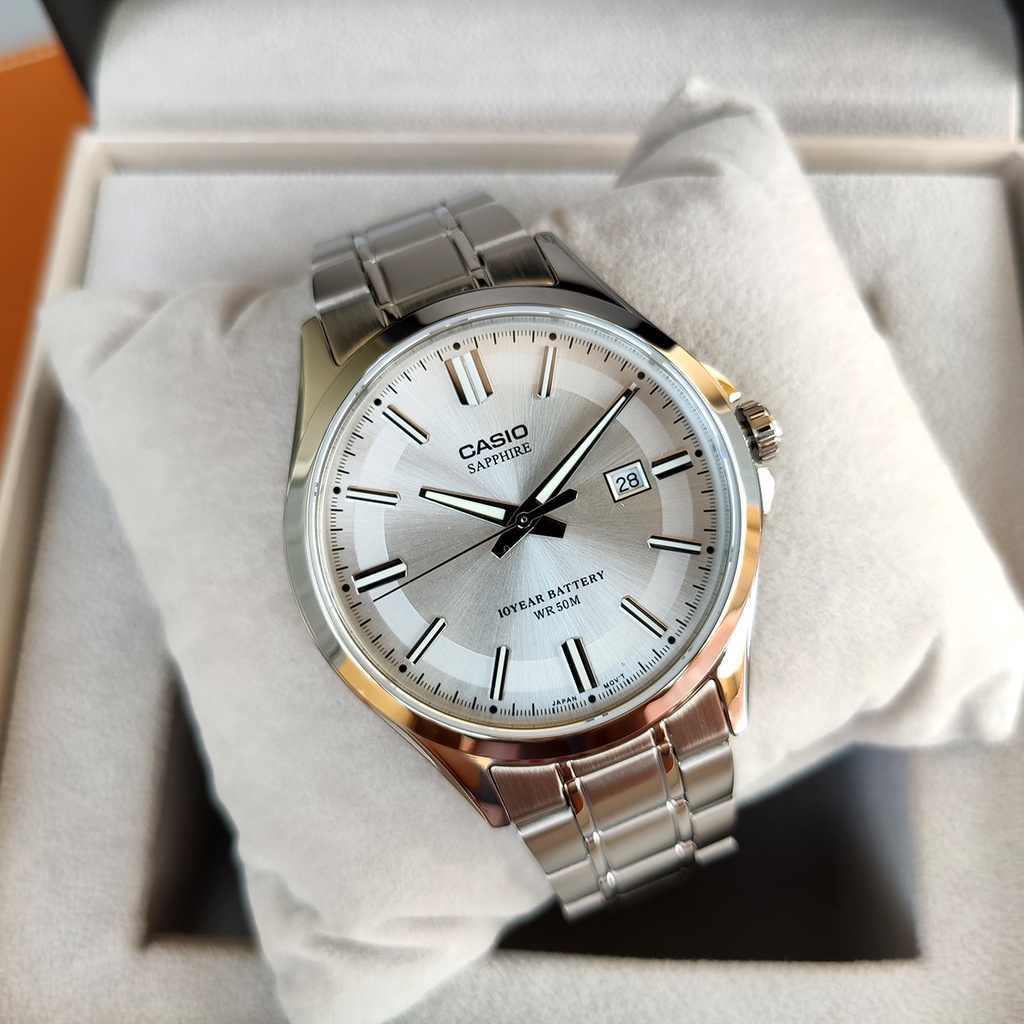 Đồng hồ nam Casio MTS-100 MTS-100D MTS-100Lchính hãng kính SAPPHIRE chống nước 50m | BigBuy360 - bigbuy360.vn