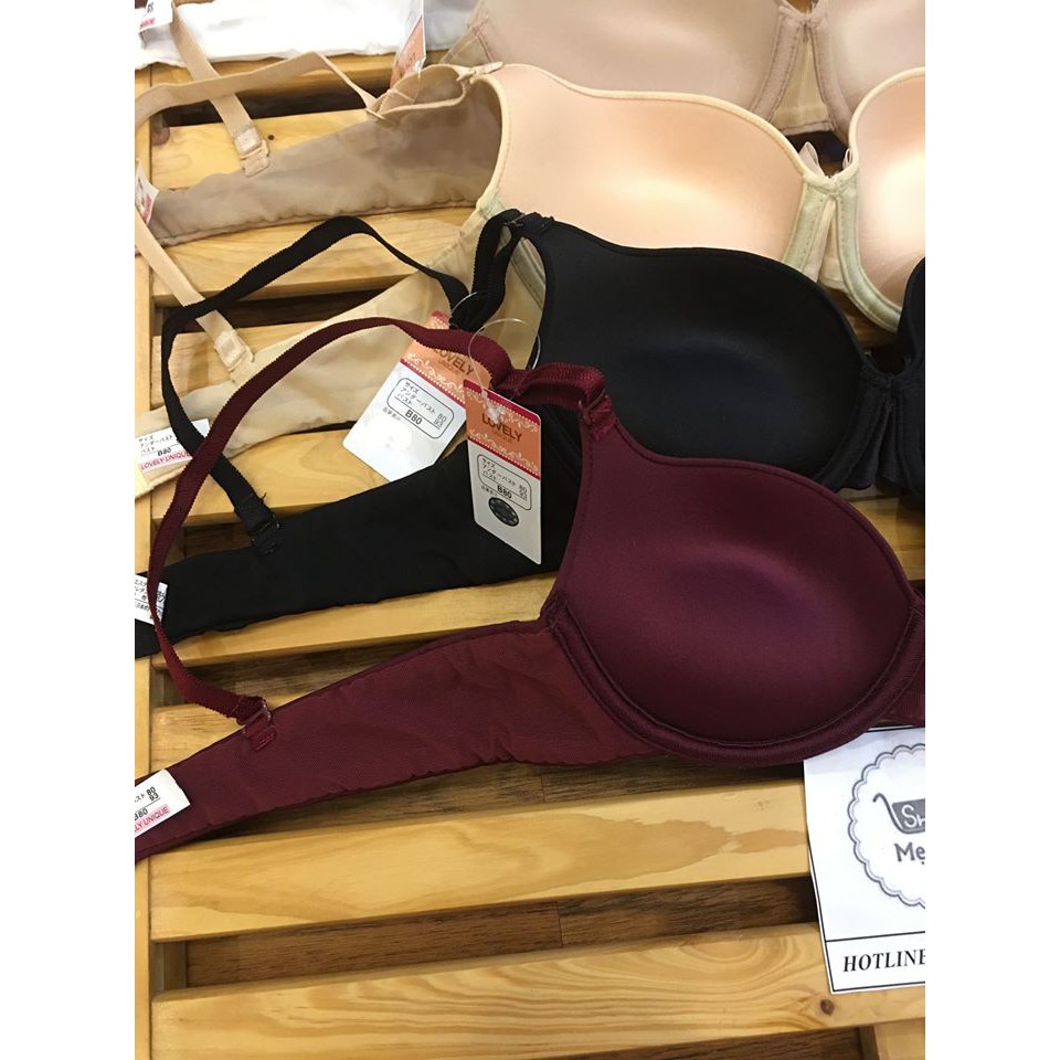 [CHÍNH HÃNG][FREESHIP] Áo lót VNXK Lovely Nhật Bản 34 36 38 có gọng ngực nhỏ phẳng siêu đẩy mút vừa thun lạnh ALU178