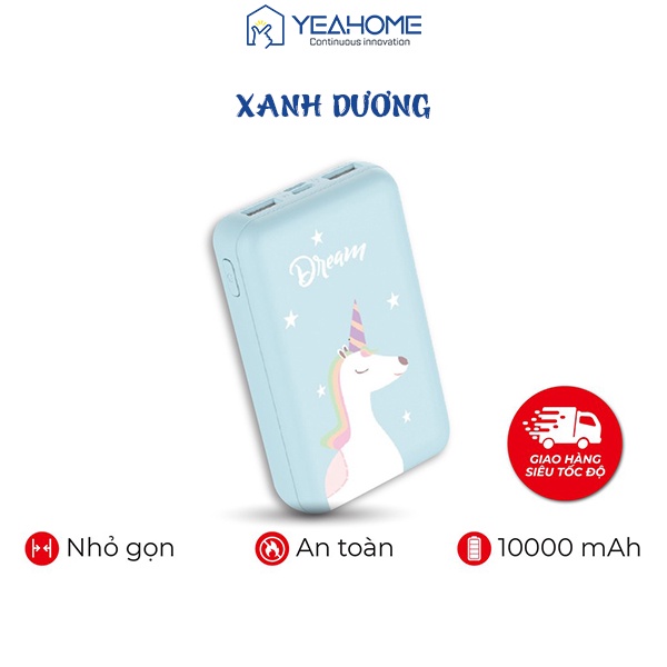 Pin Sạc dự phòng mini Yoobao 10000mAh P10W phun hình cute hàng chính hãng 100%