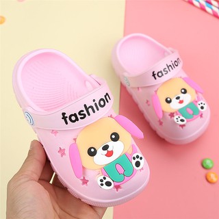 Dép cao su trẻ em hình cún chó con mang siêu nhẹ chống trượt