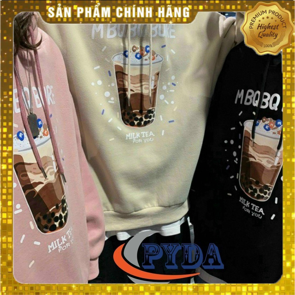[Hàng Auth] Áo Hoodie Unisex In Hình Ly Trà Sữa, Tay Dài Dáng Rộng Nam Nữ - K031_PY | BigBuy360 - bigbuy360.vn