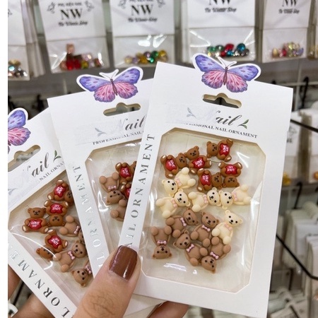 Charm nhựa gắn móng , phụ kiện nail