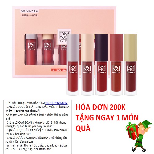 Set Son 5 Cây Tint Bóng Lip Glaze DMDN- Tin Tin Shop