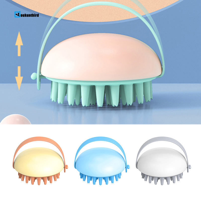 [Hàng mới về] Bàn chải mát xa da đầu khi tắm bằng silicon chất lượng cao