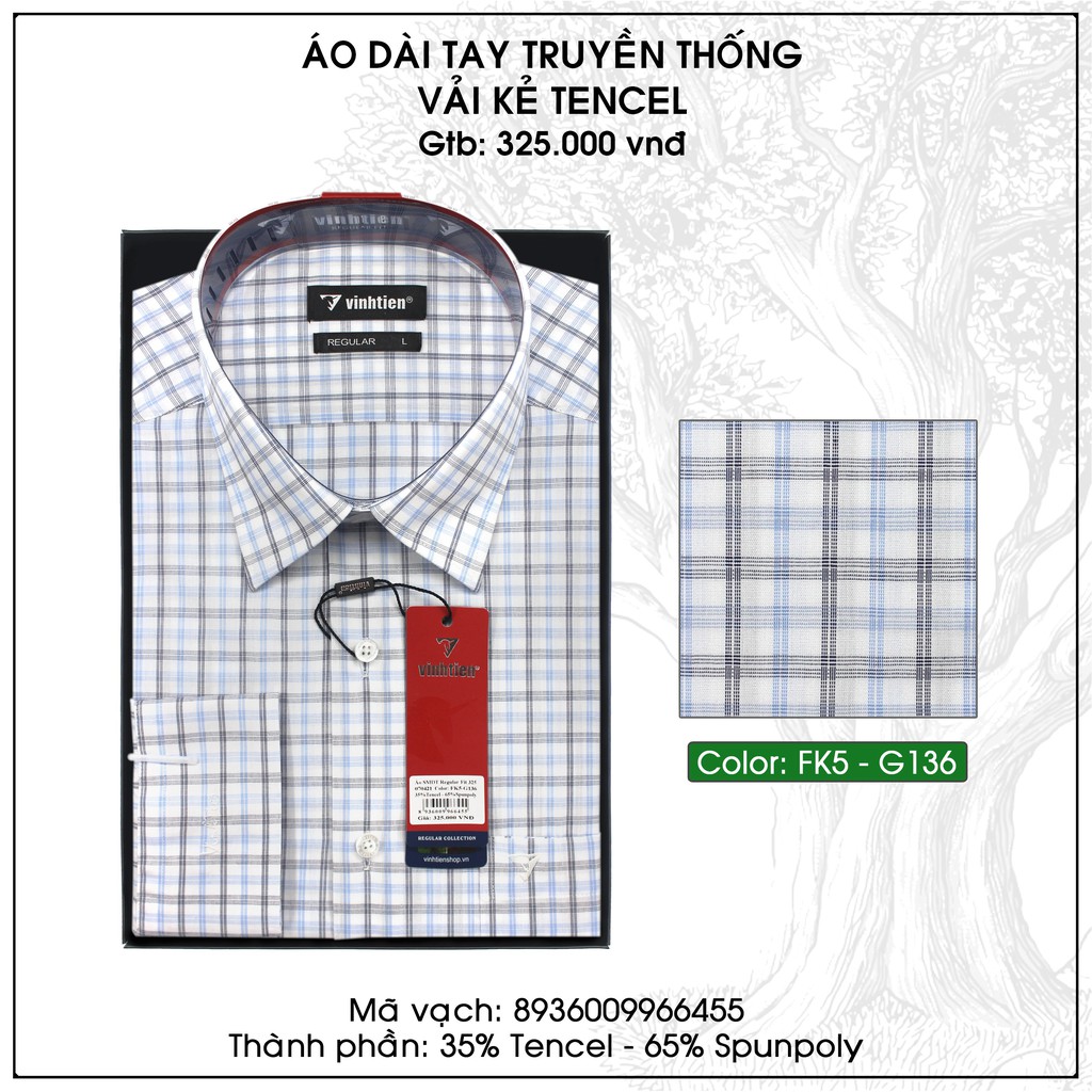 Áo Sơ Mi Dài Tay Sọc Caro Vĩnh Tiến Classic 325 | BigBuy360 - bigbuy360.vn