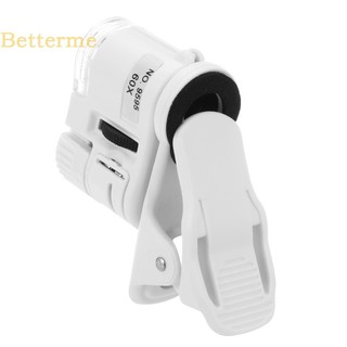 ☀HOT HOME☀ 60X Phone Microscope Zoom Micro Camera Clip Lens w/ LED Light