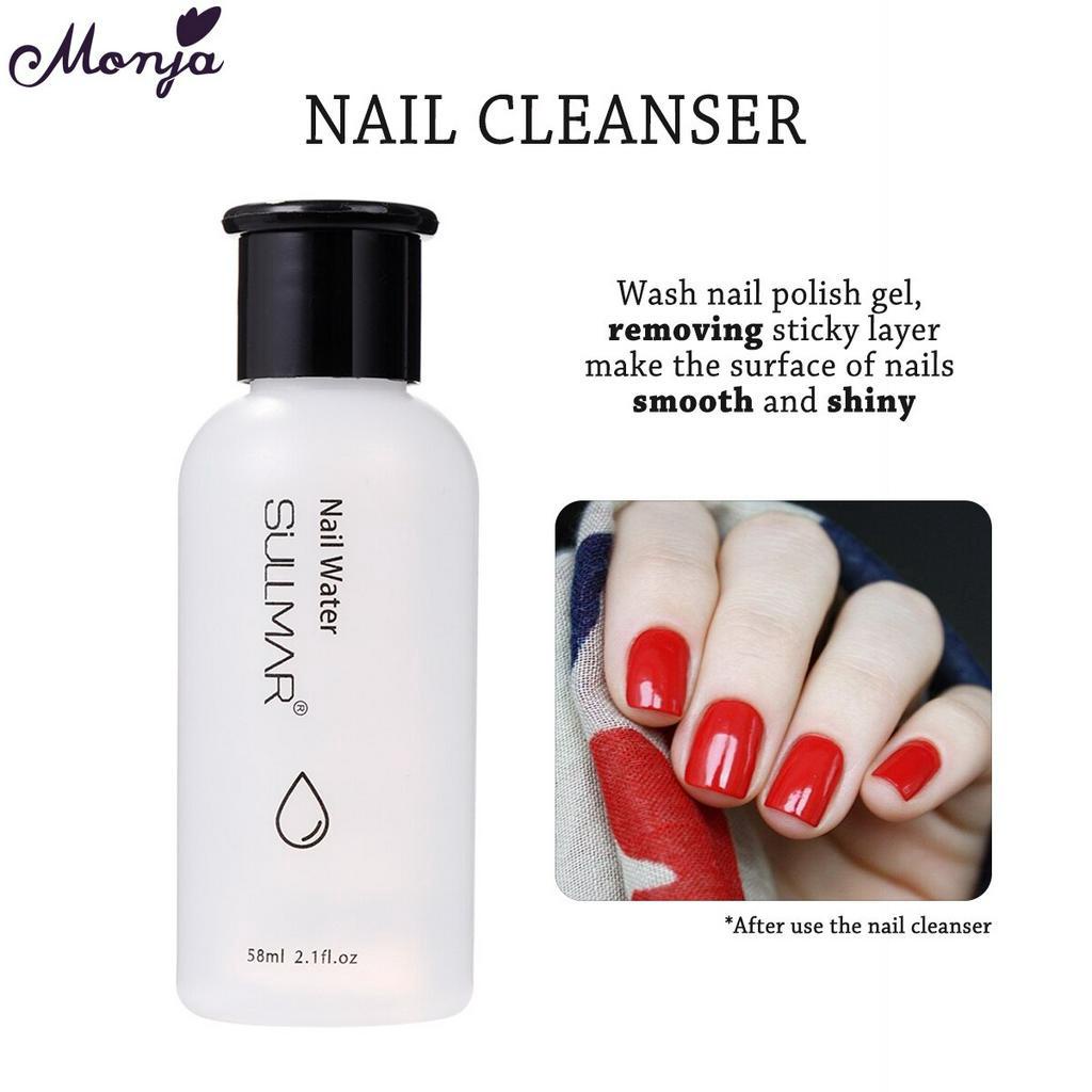 MONJA [Hàng mới về] Dung Dịch Loại Bỏ Sơn Móng Tay Uv Hiệu Ứng Lấp Lánh Tiện Dụng 58ml
