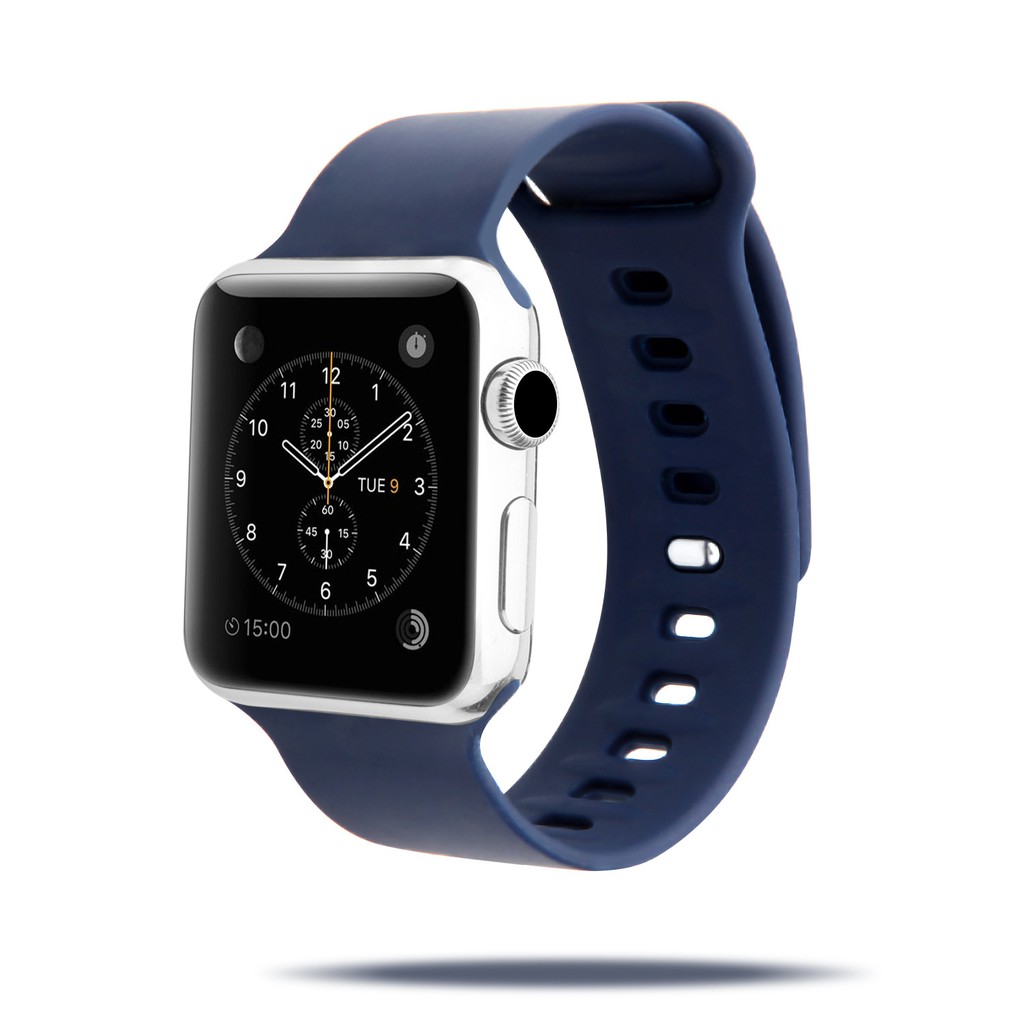 Mới Dây Đeo Đồng Hồ Thông Minh Bằng Silicon Nhiều Màu Dành Cho Apple Watch 1 / 2 / 3 / 4