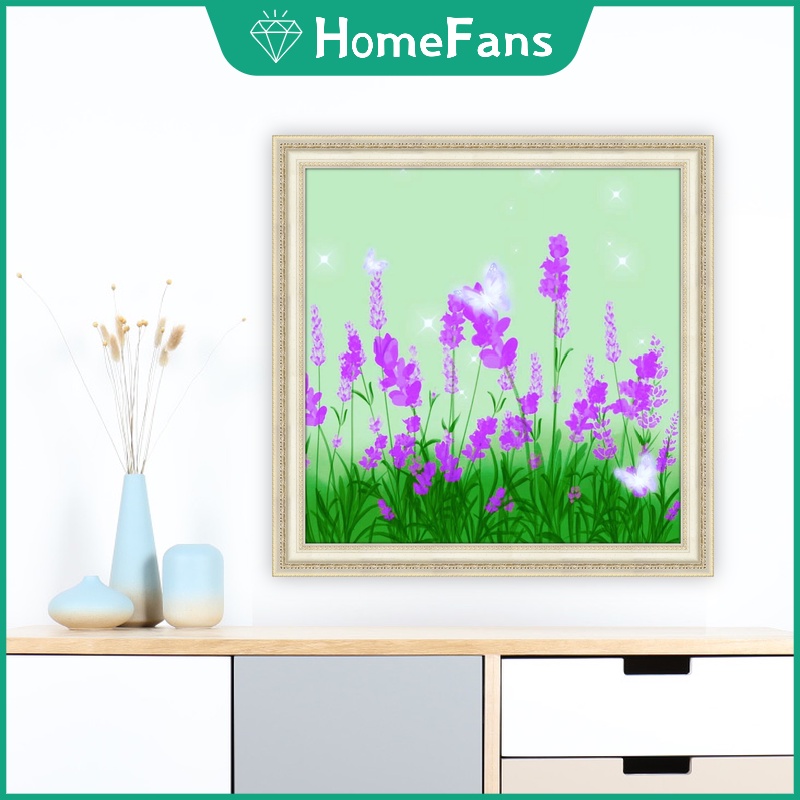 Bộ Tranh Đính Đá 5D Họa Tiết Hoa Hồng/ Cây Cối Độc Đáo Kích Thước 40x40cm/50x50cm DIY Dùng Trang Trí Nhà Cửa