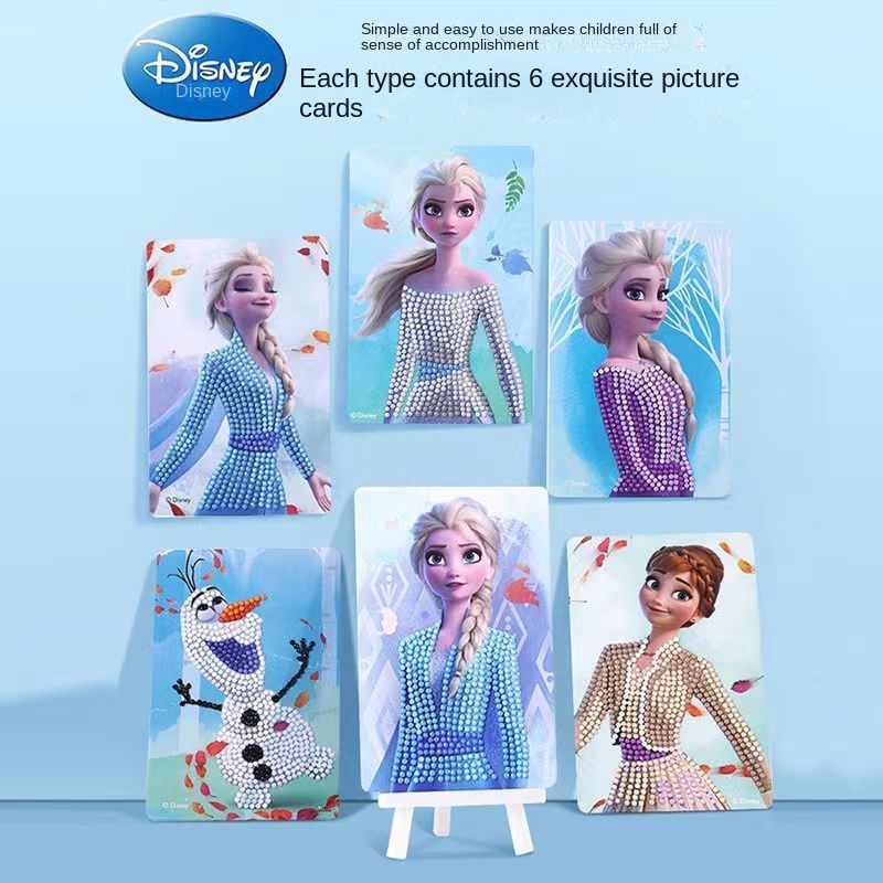 Miếng Dán Hình Công Chúa Elsa Disney Đính Đá Thủ Công Dễ Thương Cho Bé Gái Mẫu Giáo