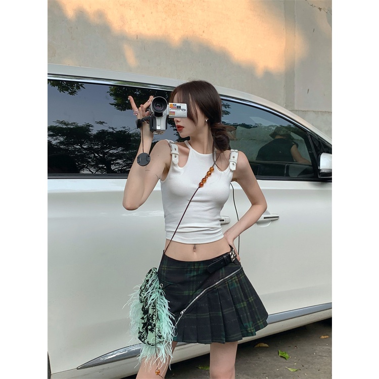 Áo Hai Dây Màu Sắc Đơn Giản Quyến Rũ Cho Nữ