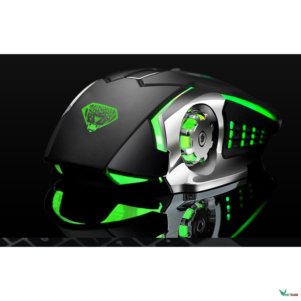 Chuột chuyên game không dây Divipard Q3 Silent - Pin sạc-Led 7 màu tự chuyển -dc3864