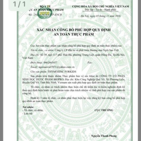 THYMOZINC FORKIDS syrup 125ml giúp tăng sức đề kháng,tăng cường tiêu hoá,giúp cơ thể phát triển khỏe mạnh | Thế Giới Skin Care