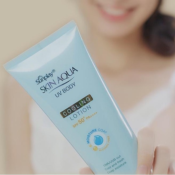 Kem Chống Nắng Dưỡng Thể Mát Lạnh Sunplay Skin Aqua UV Body Cooling Lotion SPF 50 15g