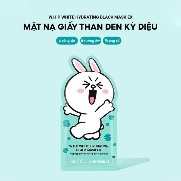 Hộp 10 mặt nạ giấy Mediheal Line Friends &amp; N.M.F Aquaring