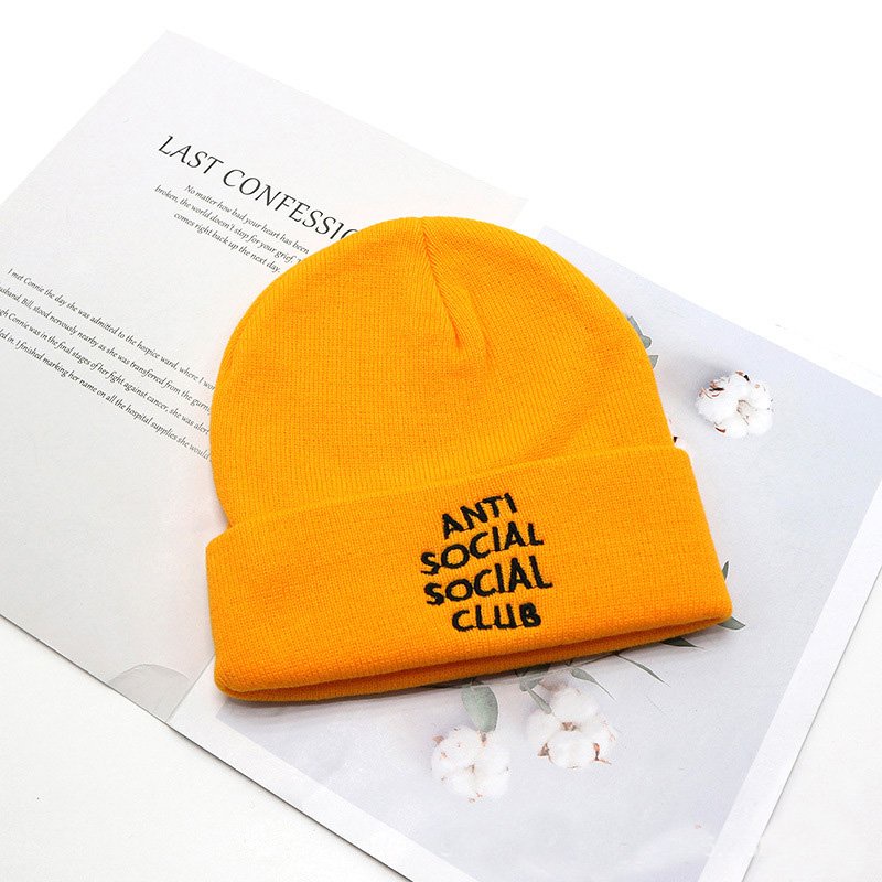 Mũ Nón Len ANTI SOCIAL CLUB ASSC phong cách hip hop thời trang đường phố 4 màu - SẴN HÀNG- L04