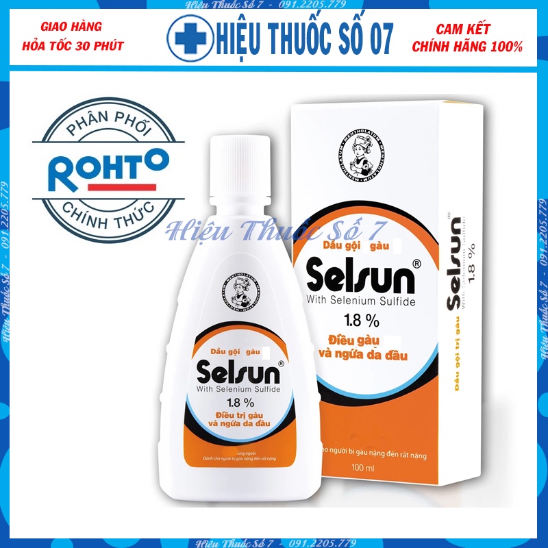 Dầu Gội Selsun 1,8 % - Sạch Gàu Và Hết Ngứa Da Đầu 100ml