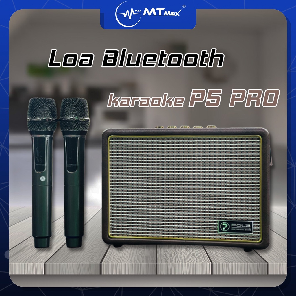 [ BẢO HÀNH 12 THÁNG ] Loa Bluetooth 5.0 karaoke xách tay P5 Pro [ TẶNG KÈM 2 MIC ]