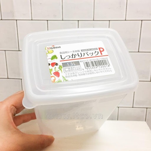 [Hỏa Tốc HN] Hộp bảo quản thực phẩm Nakaya 1300ml dáng đứng chịu nhiệt tốt Nội địa Nhật Bản