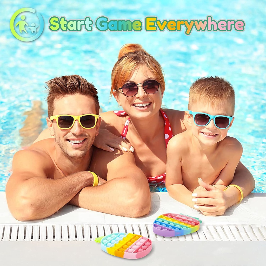 Đồ Chơi Giảm Căng Thẳng Bằng Silicon Màu Cầu Vồng