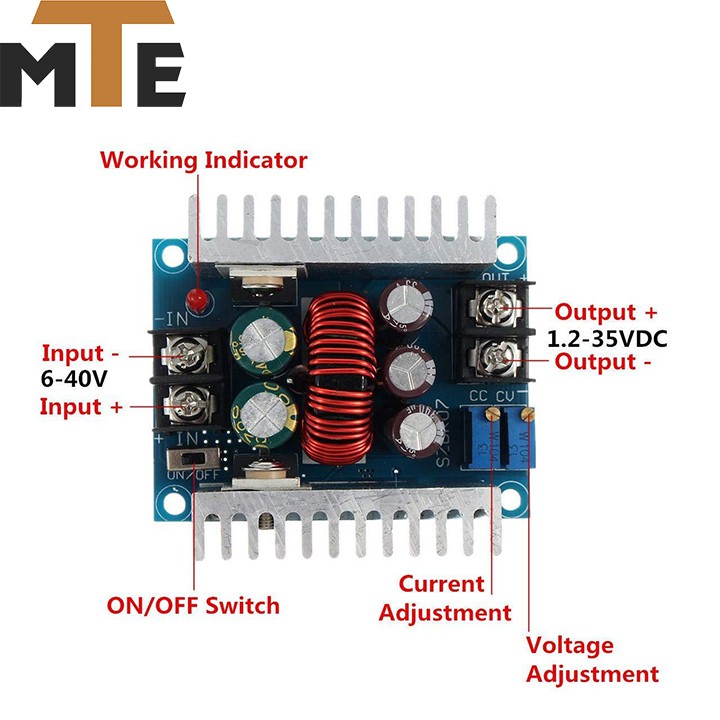 Mạch hạ áp 300W 20A Module buck DC DC 6-40V xuống 1.2-36V