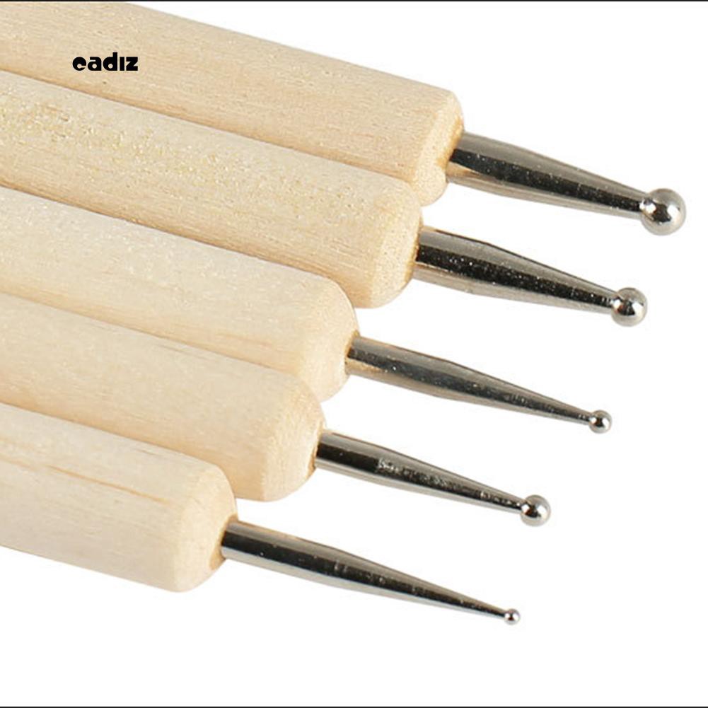 Set 5 bút vẽ chấm bi trang trí móng hai đầu tiện lợi