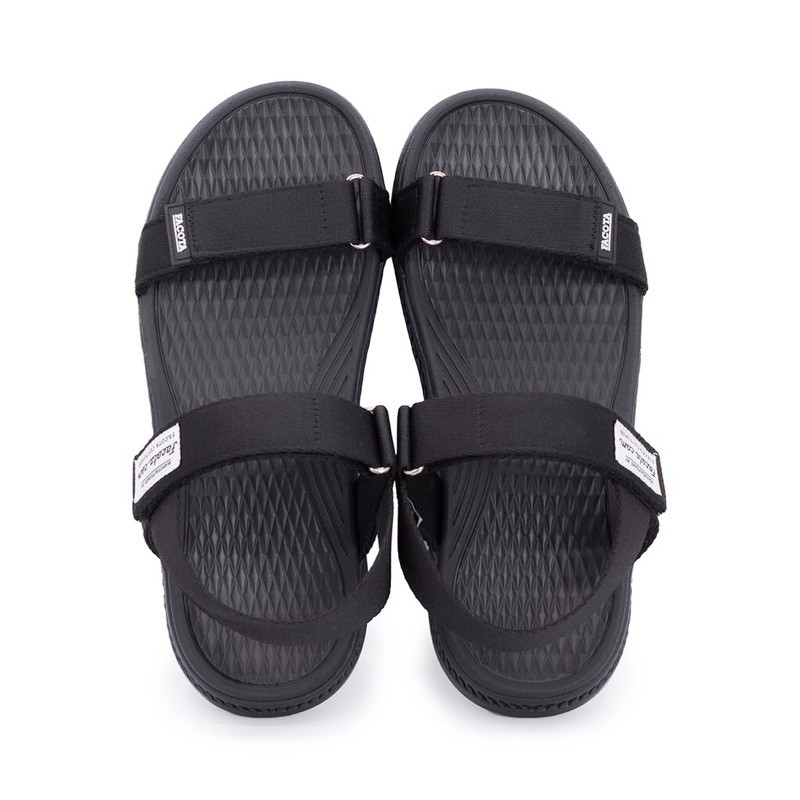 [Mã FASHIONT4WA2 giảm 10k đơn từ 50k] Sandal Nữ Đi Học Quai Hậu Cao Cấp Full Đen Facota SDN07